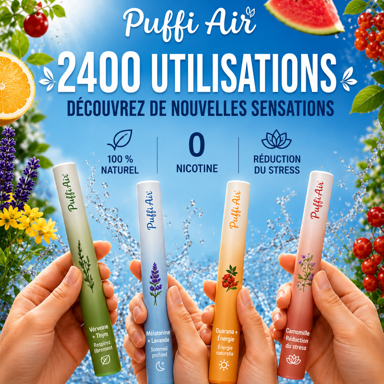 Puffi® – Formule Naturelle 4 en 1 pour Arrêter la Vape.