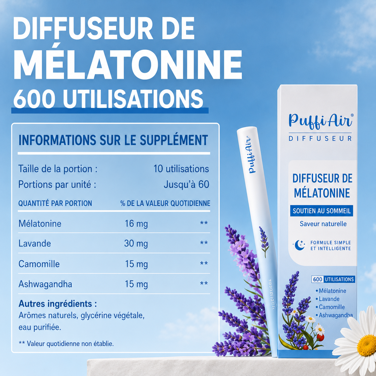 Puffi® – Formule Naturelle 4 en 1 pour Arrêter la Vape.