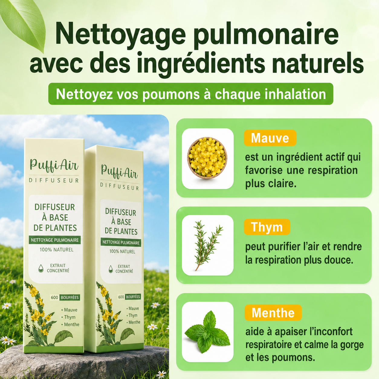 Puffi® – Formule Naturelle 4 en 1 pour Arrêter la Vape.