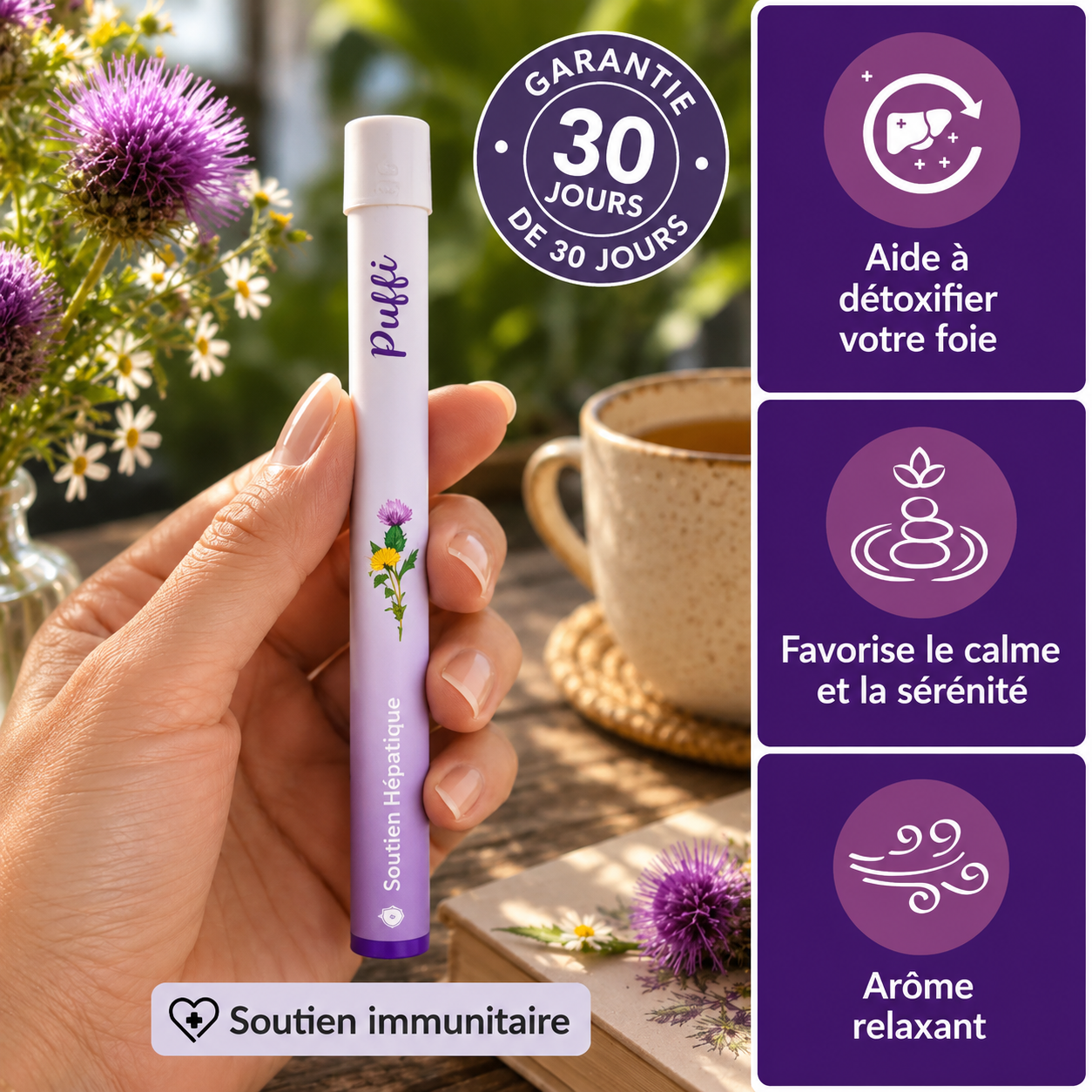 Difusor Herbal para el Cuidado del Hígado – Hasta 600 Inhalaciones